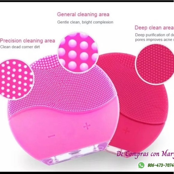 Silicone electric facial brush. Perfect for clogged pores, acne, excess oil, - Picture 2 of 9